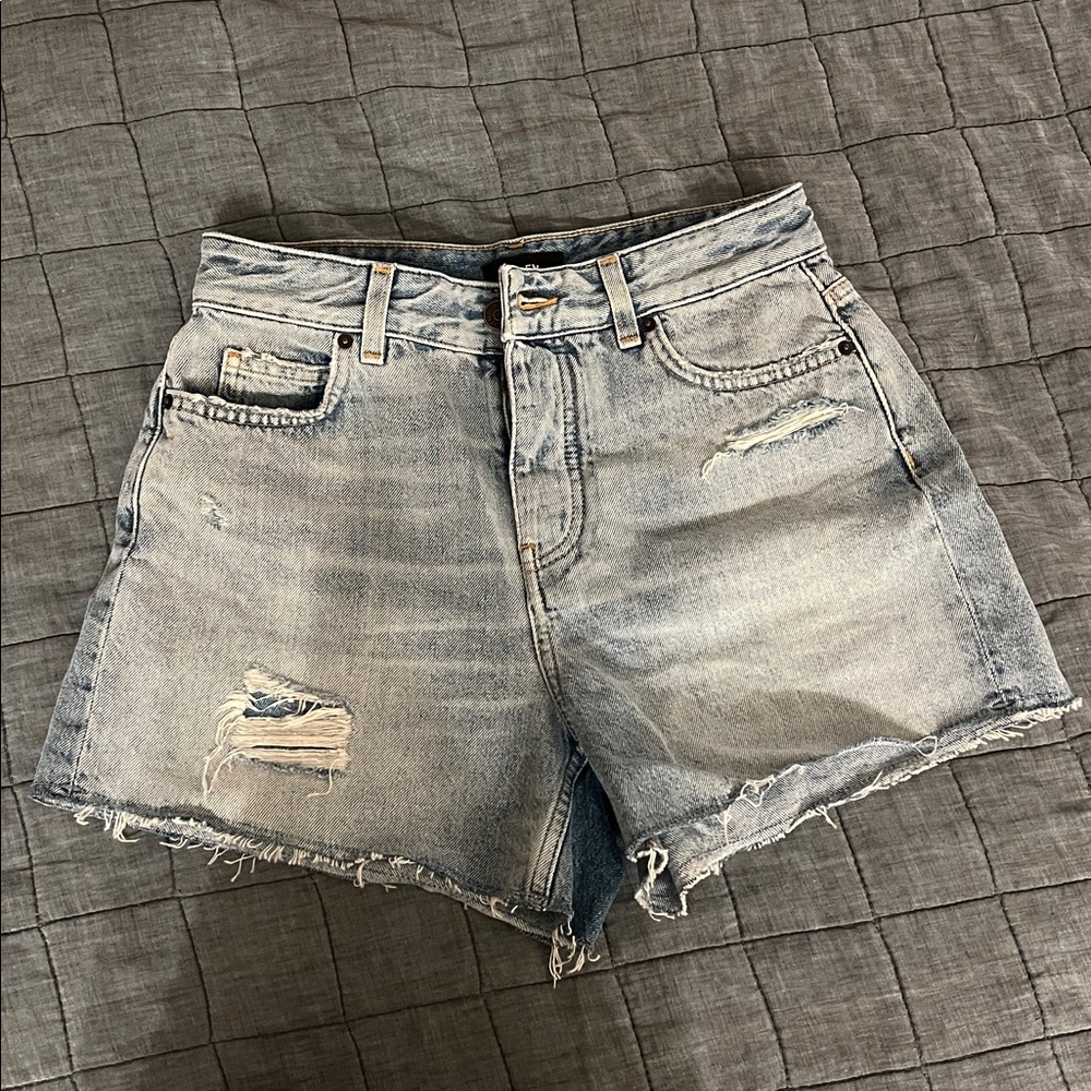 ME+EM Light Blue Jean Shorts - Picture 4 of 8